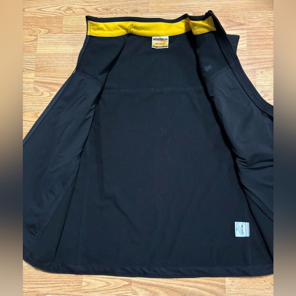 Stryker Men's Vest Full Zip Pockets Polyester Soft Shell Black Yellow XL - Picture 4 of 6